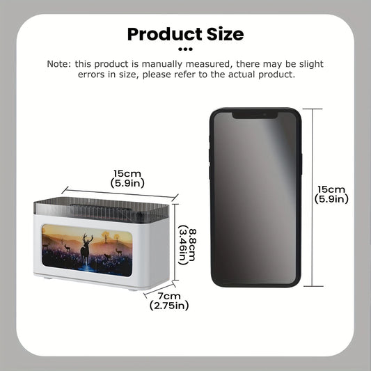 Mini Fireplace Aroma Diffuser & Air Humidifier: 7-Color Light Effects, for Christmas New Year| Essential Oil Diffuser