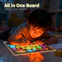 LED Drawing Board for Kids Acrylic Dry Erase Light-Up Board with Stand Markers Wipes Tracing Paper Erasable Reusable Board Learning Ideal Gift for Birthday Halloween Christmas